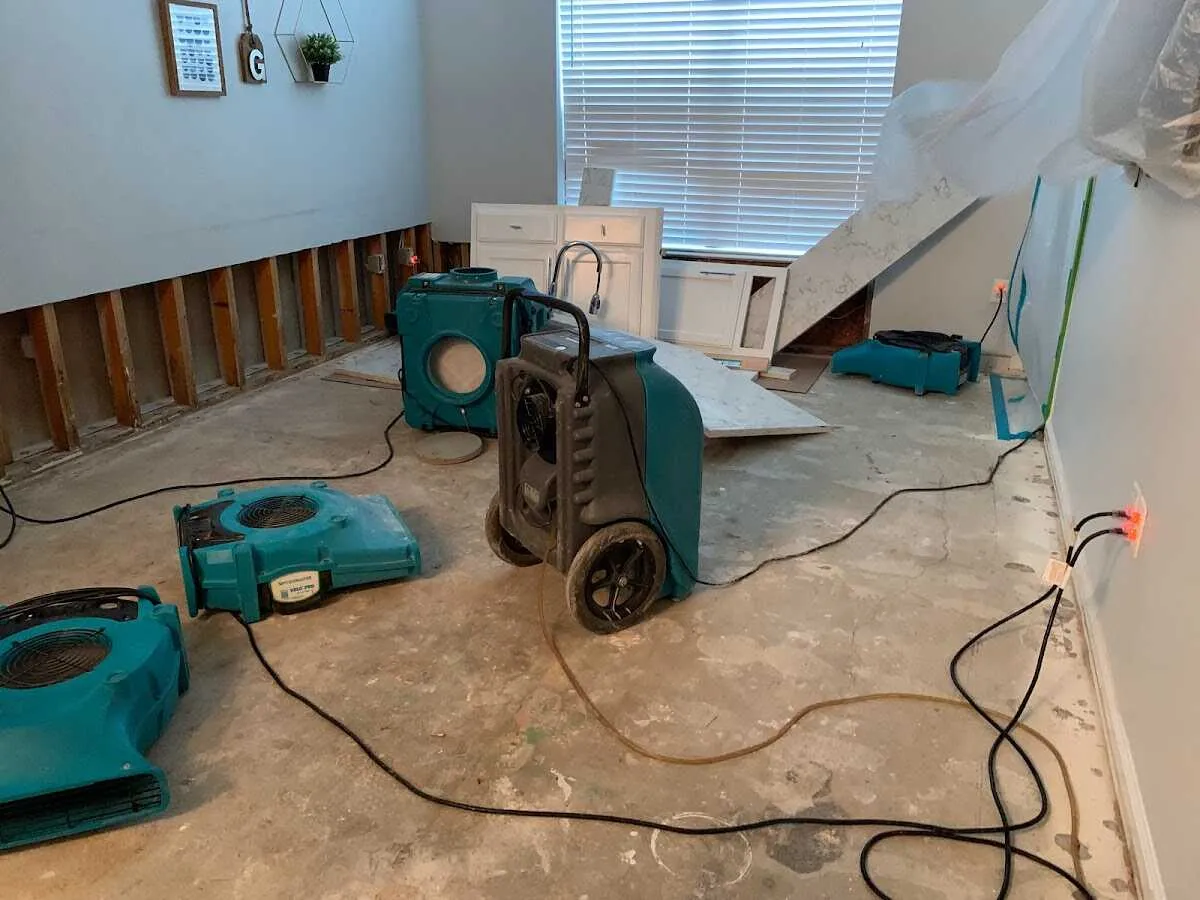Dehumidifier in flood-cut room for Water Extraction & Removal in Celebration